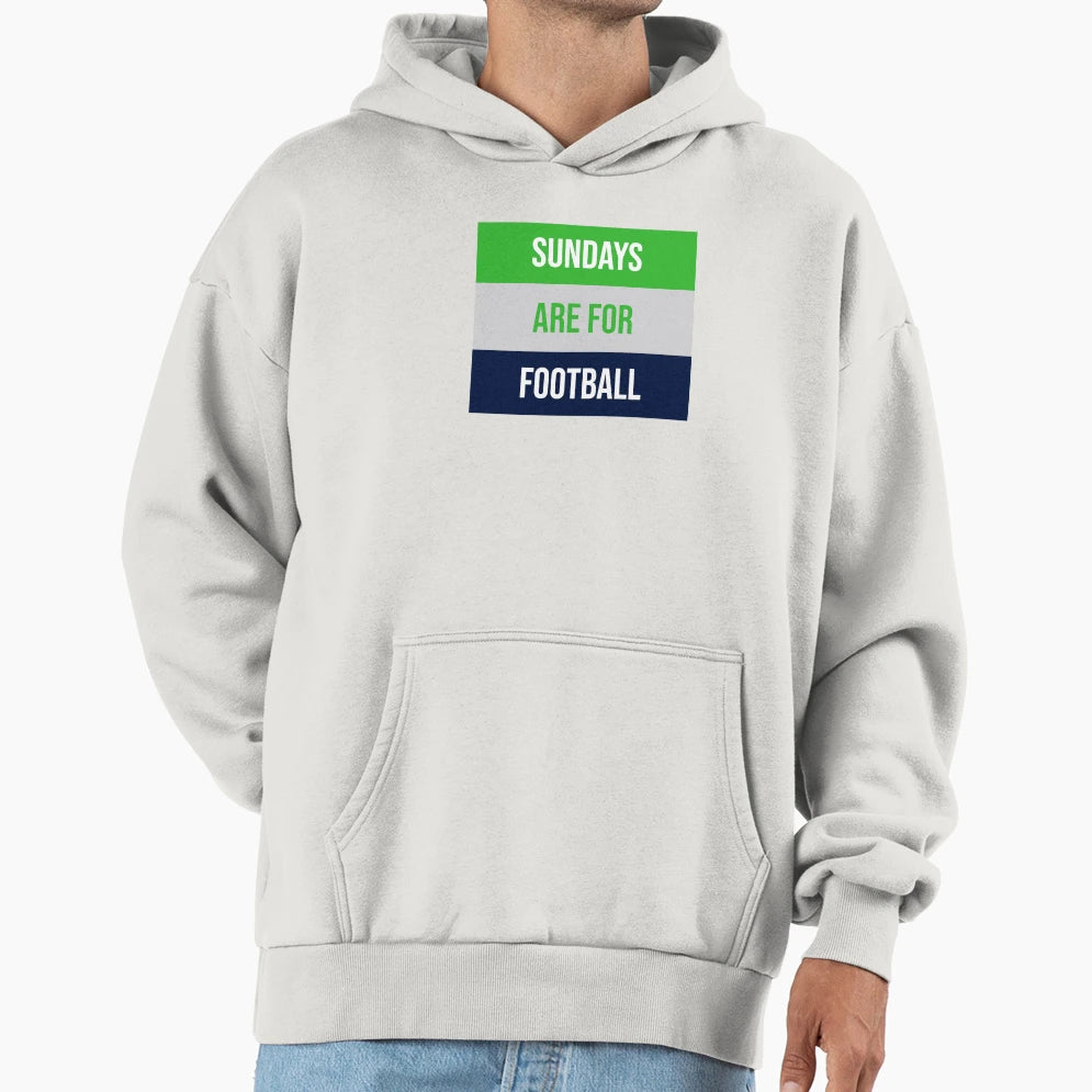 Sundays Are Football Hoodie - Graphic Print Men Women - T-Shirt, Sweatshirt, Hoodie