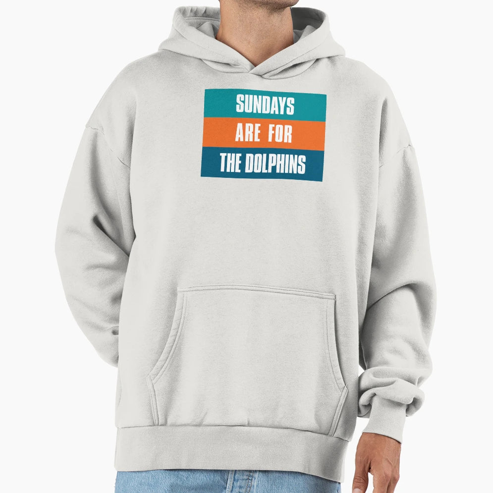 Sundays Are Dolphins Miami Football Fans Hoodie - Unique Graphic for Adults - T-Shirt, Sweatshirt, Hoodie
