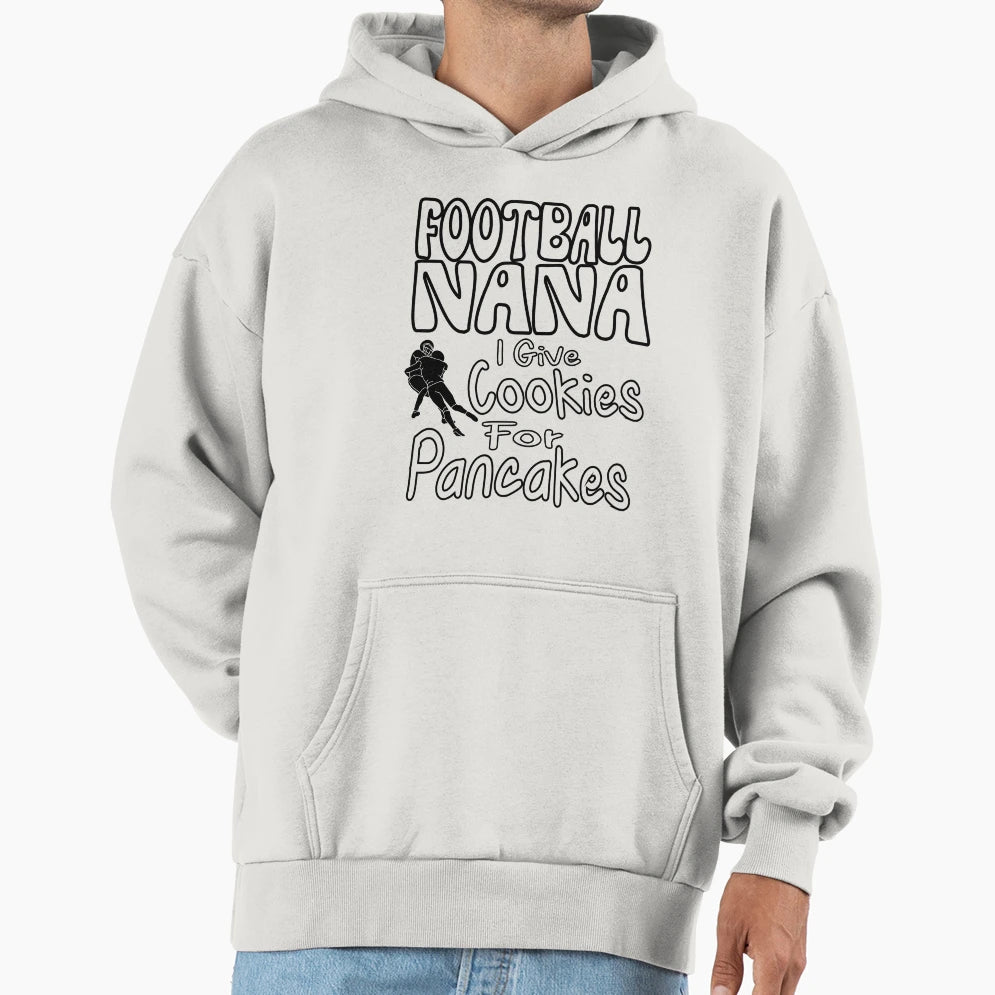 Football Nana Cookies Pancakes Hoodie - Casual Everyday Wear for Adults - T-Shirt, Sweatshirt, Hoodie