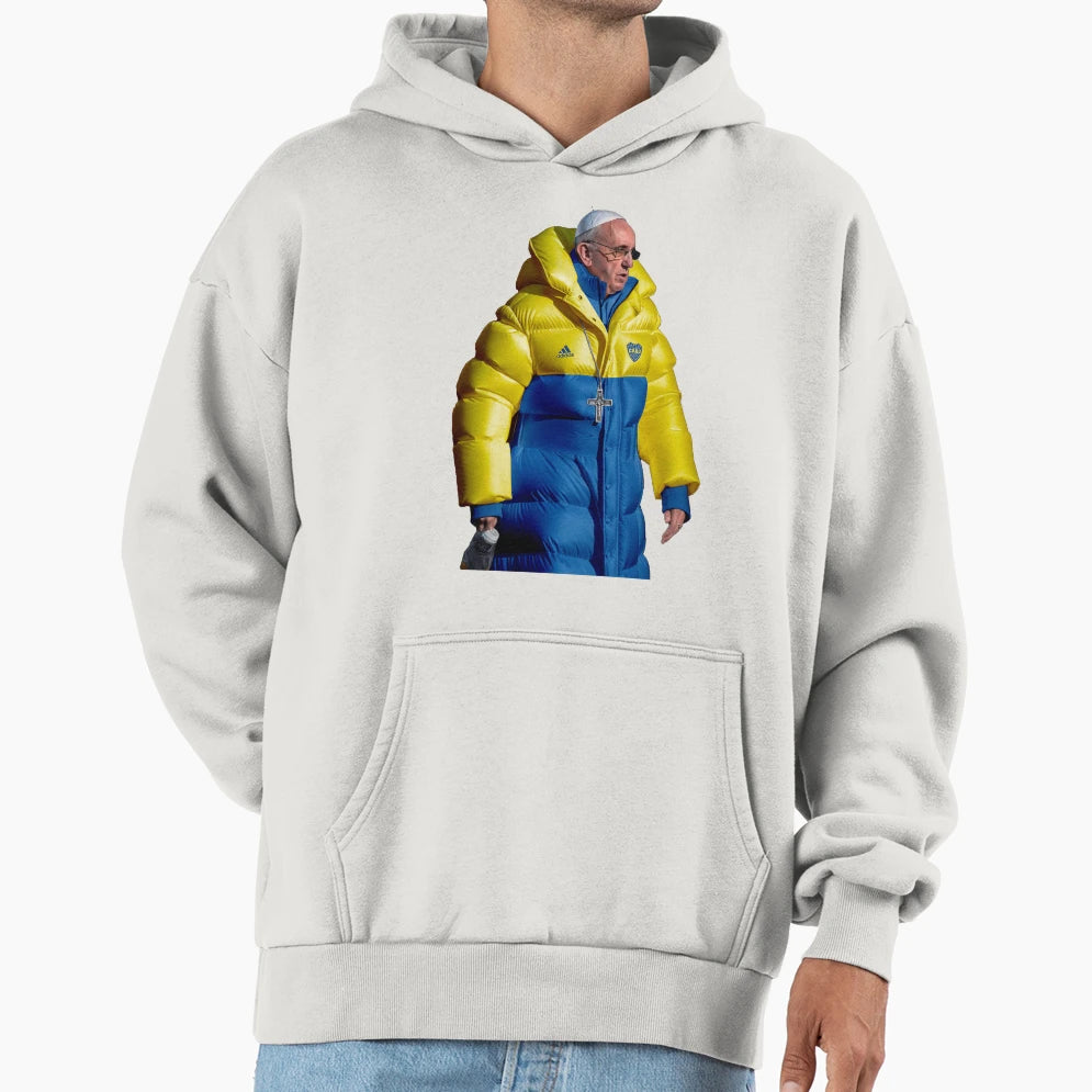 Pope Francis Boca Hoodie - Streetwear Style Men Women - T-Shirt, Sweatshirt, Hoodie