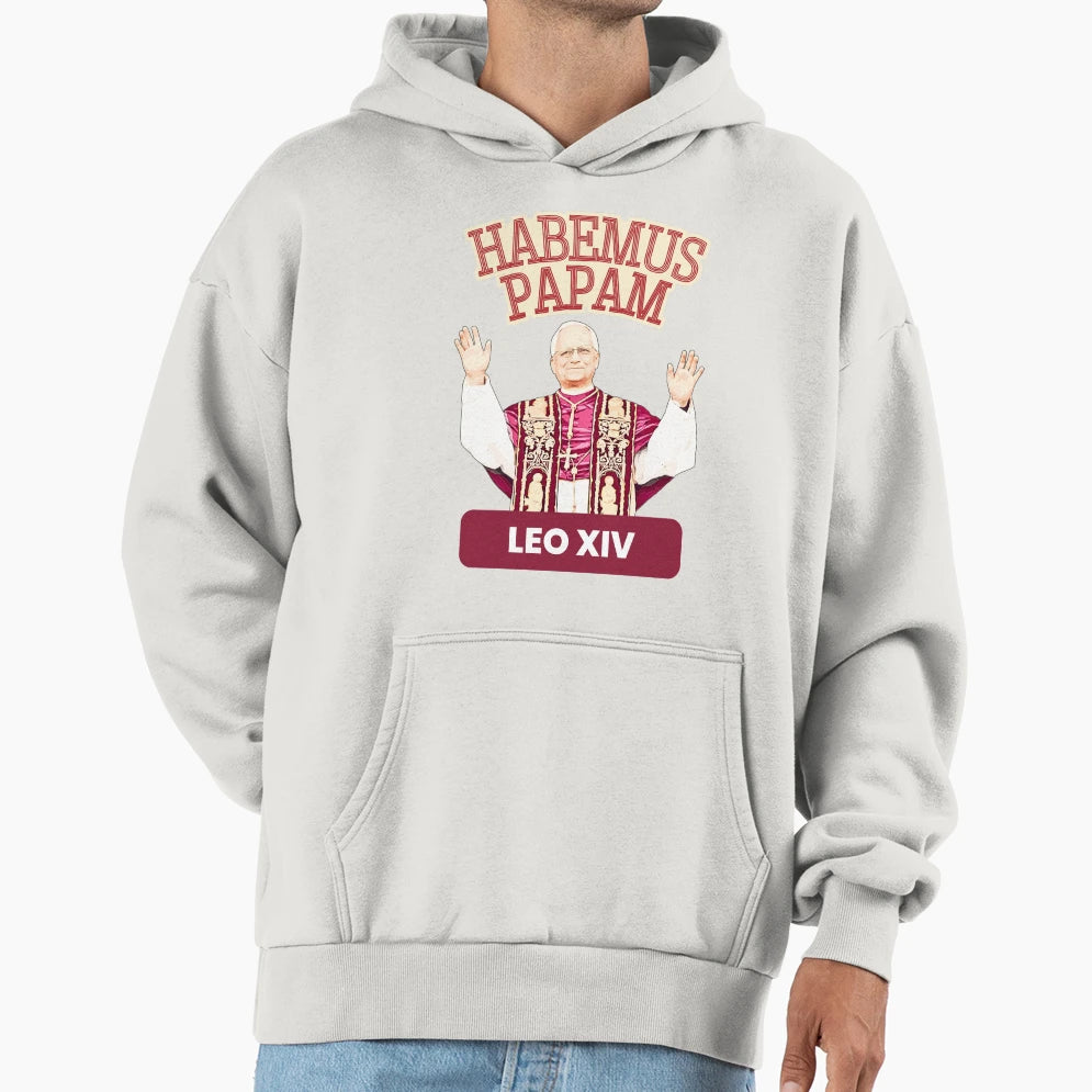 Habemus Papam Pope Leo Xiv Hoodie - Aesthetic Graphic Unisex - T-Shirt, Sweatshirt, Hoodie