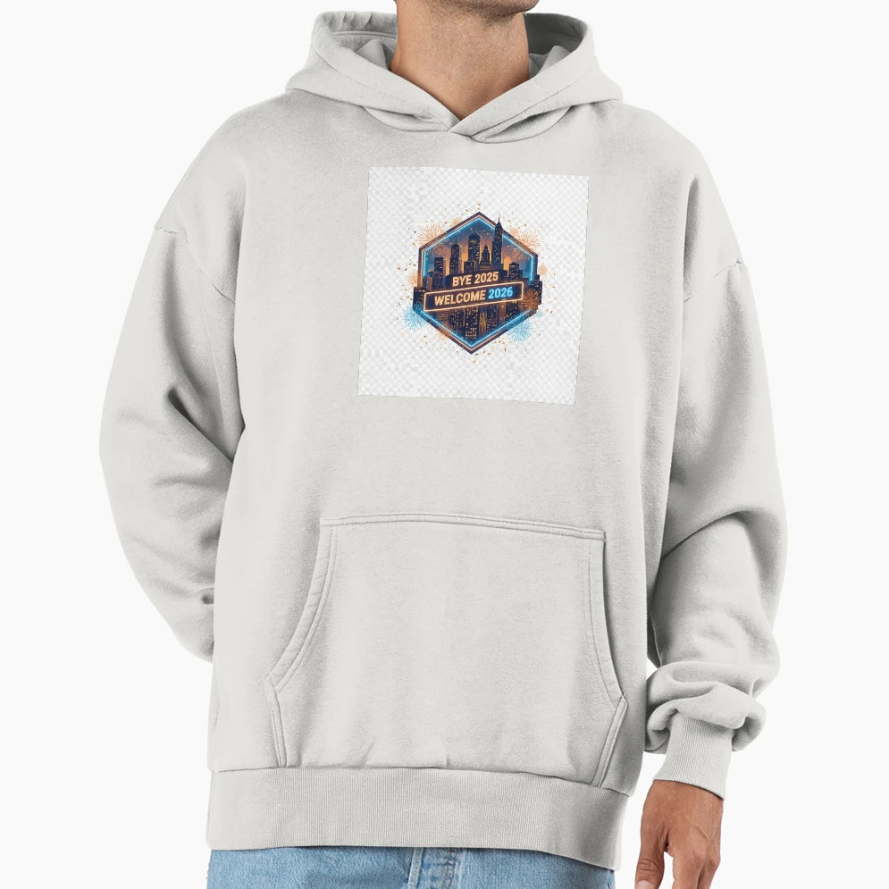 Happy New Year Hoodie - Fun Novelty Design Unisex - T-Shirt, Sweatshirt, Hoodie