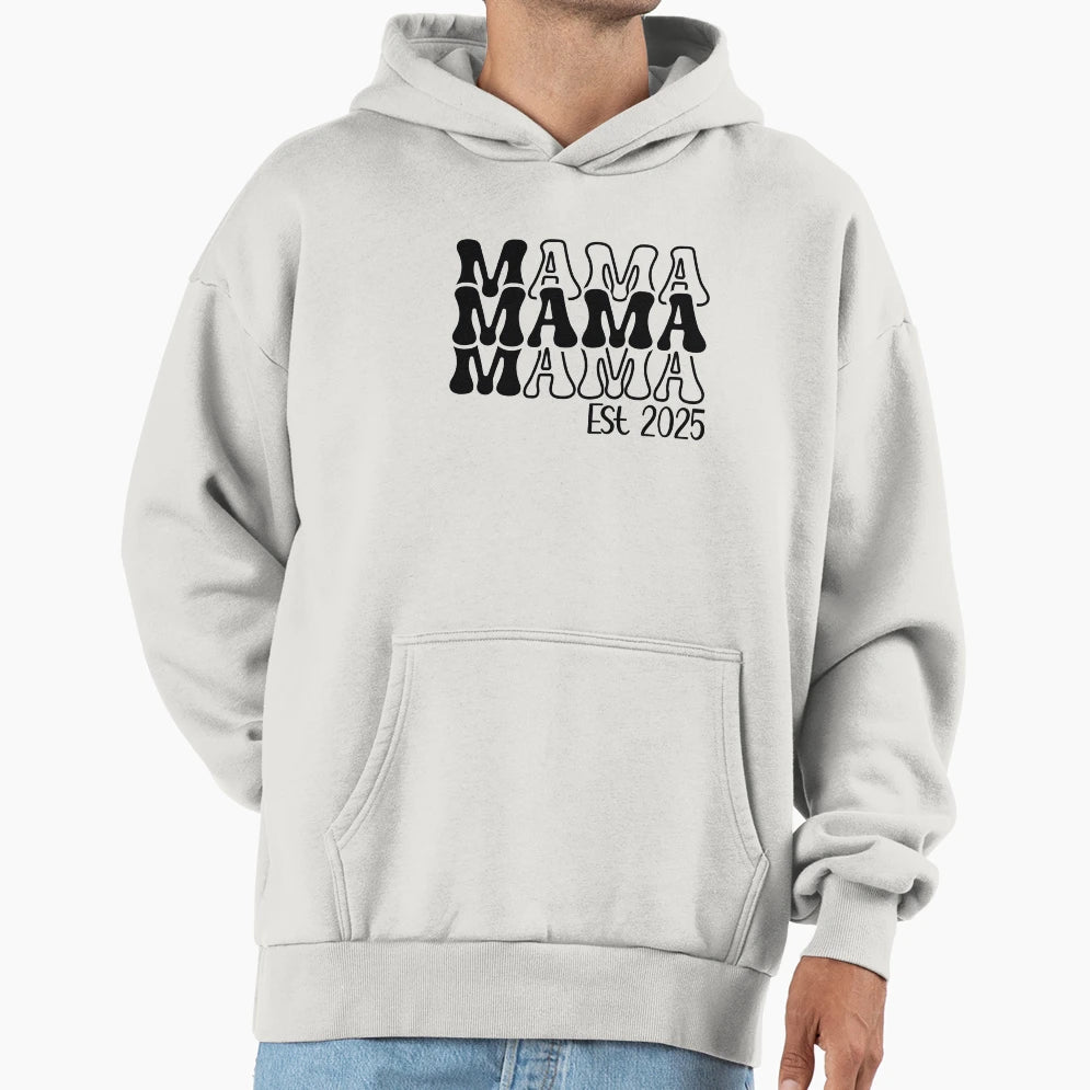Mama Mothers Day Floral Aesthetic Hoodie - Fun Novelty Design for Adults - T-Shirt, Sweatshirt, Hoodie