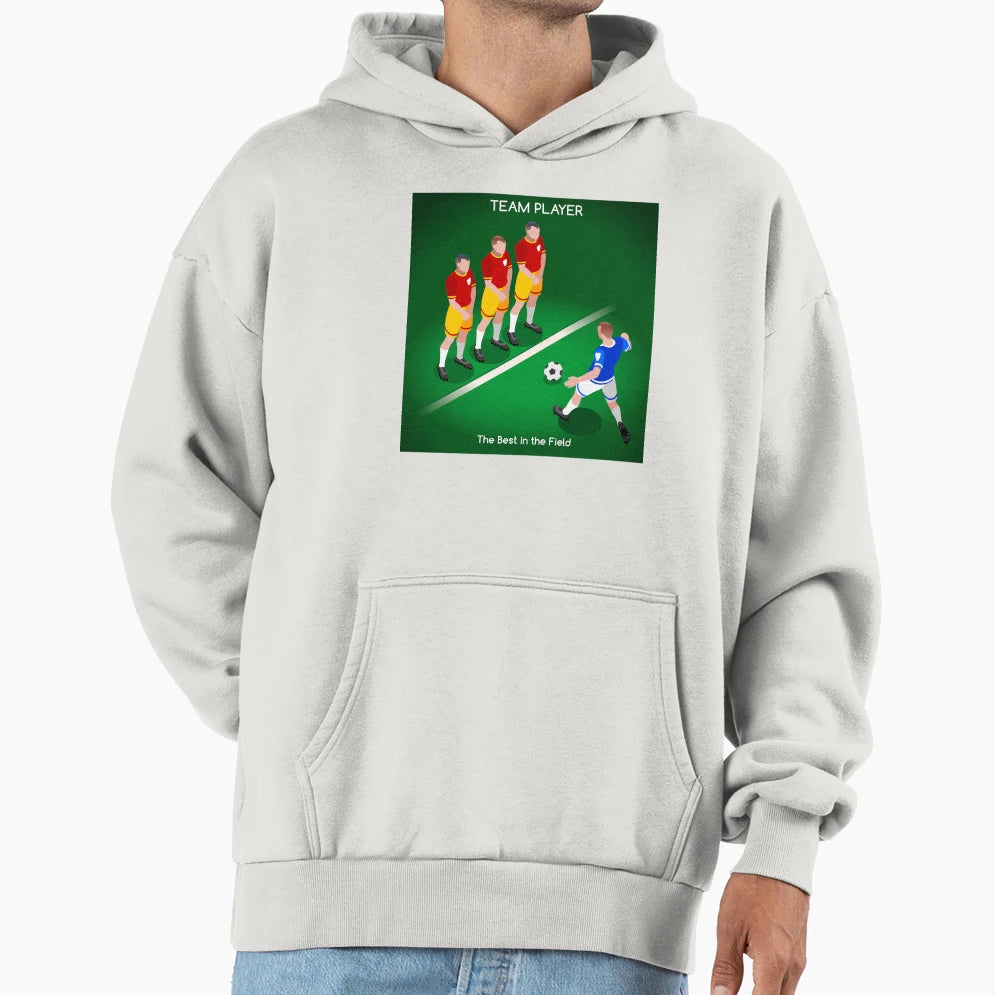Football Team Player Hoodie - Casual Everyday Wear Men Women - T-Shirt, Sweatshirt, Hoodie