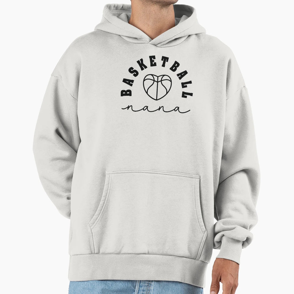 Basketball Nana Team Spirit Game Day Hoodie - Custom Art Print Men Women - T-Shirt, Sweatshirt, Hoodie