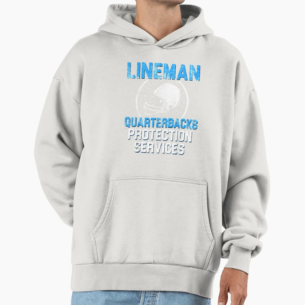 Lineman Protection Offensive Hoodie - Streetwear Style for Adults - T-Shirt, Sweatshirt, Hoodie