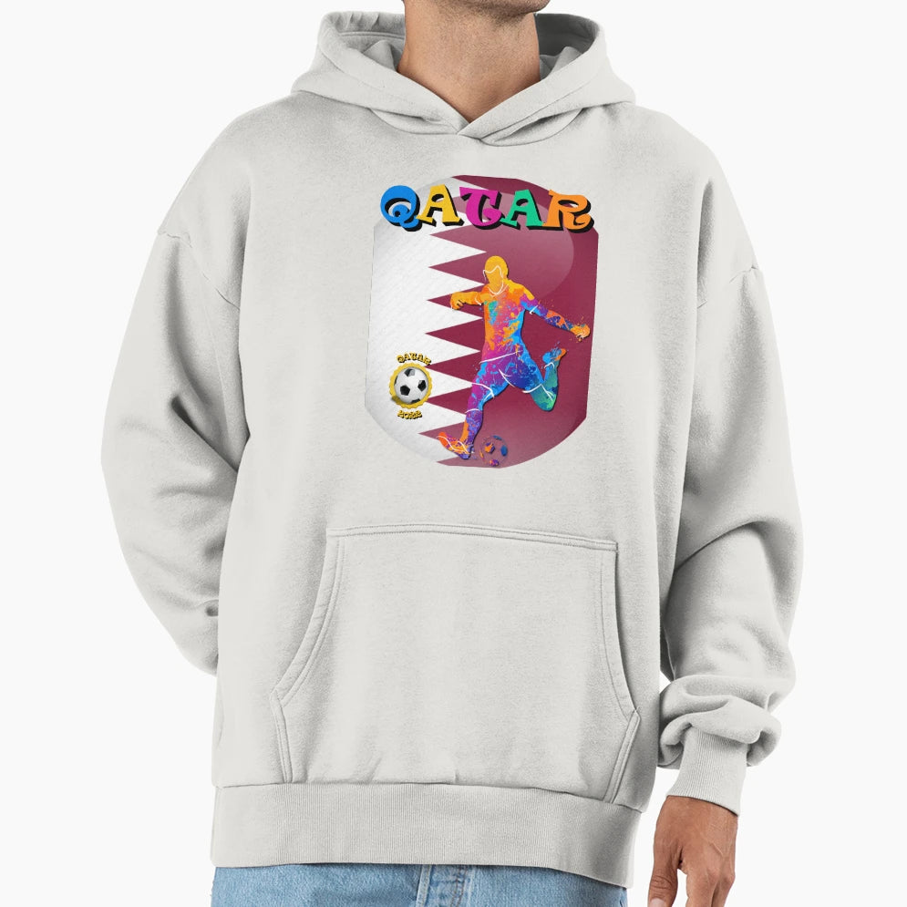 Qatar Football Hoodie - Fun Novelty Design Men Women - T-Shirt, Sweatshirt, Hoodie