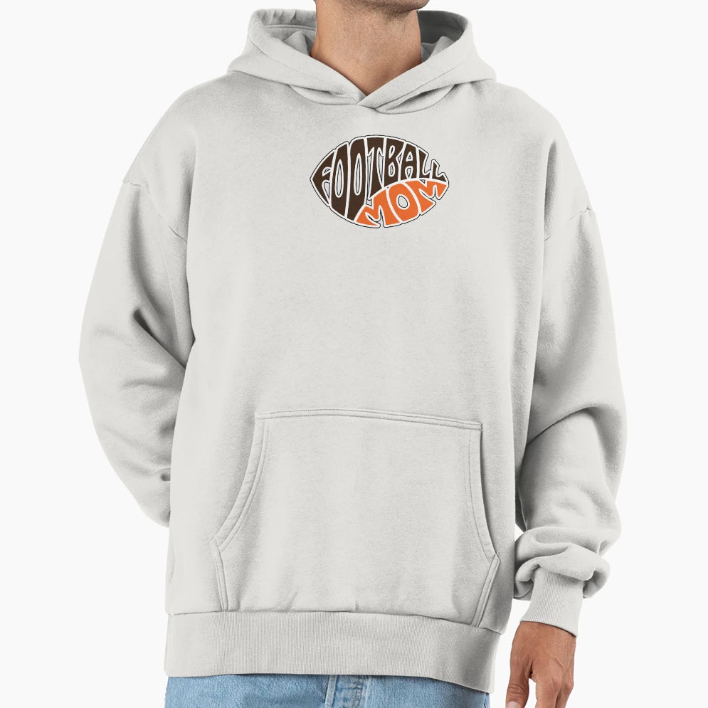 Football Mom Designs Mothers Day Hoodie - Casual Everyday Wear for Adults - T-Shirt, Sweatshirt, Hoodie