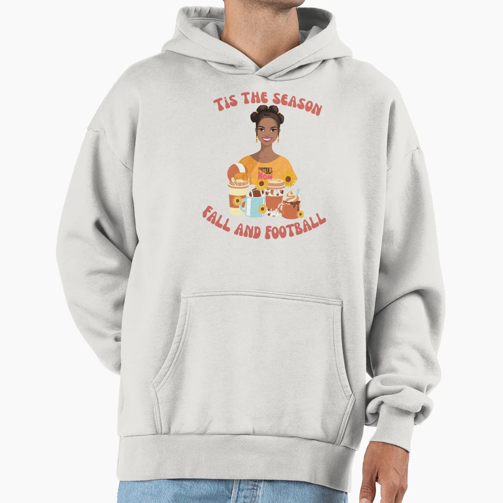 Football Mom Coffee And Football Ready Hoodie - Graphic Print Men Women - T-Shirt, Sweatshirt, Hoodie