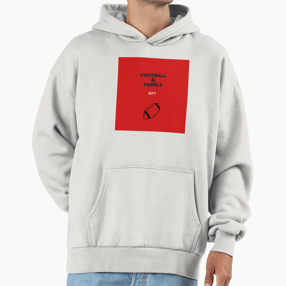 Football Family Red Hoodie - Minimalist Print Unisex - T-Shirt, Sweatshirt, Hoodie