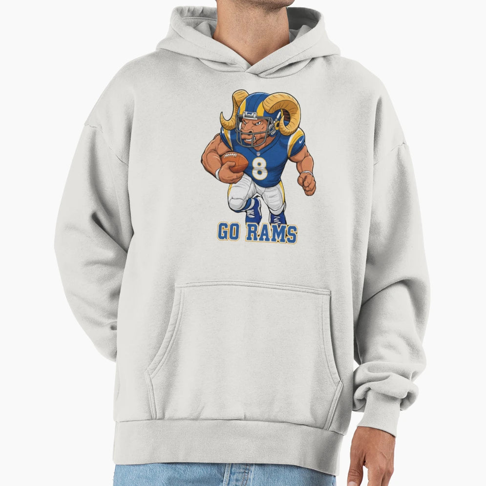 Go Rams Hoodie - Trendy Graphic Unisex - T-Shirt, Sweatshirt, Hoodie