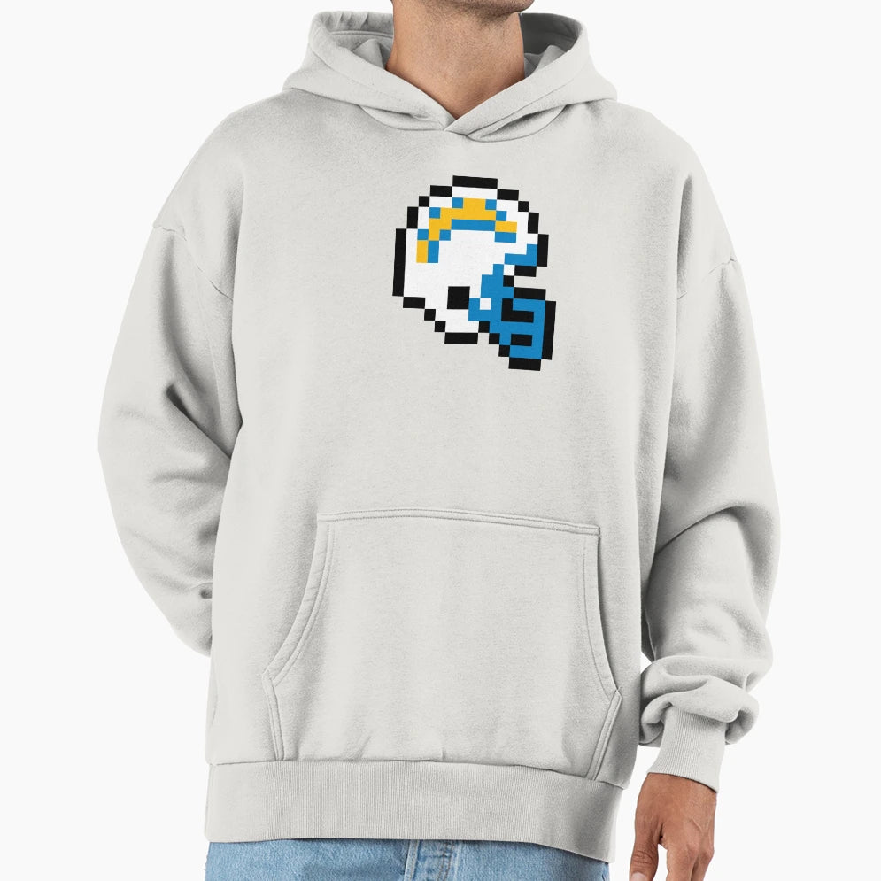Los Angeles Chargers 8 Bit Football Hoodie - Fun Novelty Design Unisex - T-Shirt, Sweatshirt, Hoodie