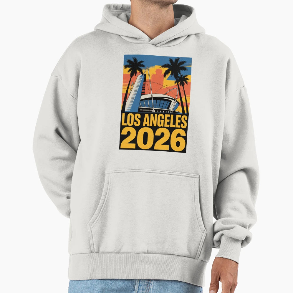 Los Angeles 2026 Palm Tree Sunset T-Shirt - Casual Everyday Wear Men Women - T-Shirt, Sweatshirt, Hoodie