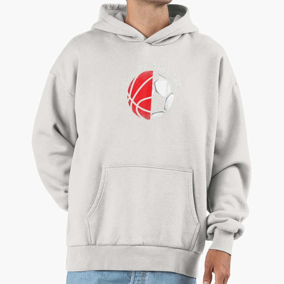 Dad Ballers Father Son Basketball Soccer Hoodie - Minimalist Print Unisex - T-Shirt, Sweatshirt, Hoodie