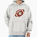 Monogram H Circle Letter Football T-Shirt - Fun Novelty Design for Adults - T-Shirt, Sweatshirt, Hoodie