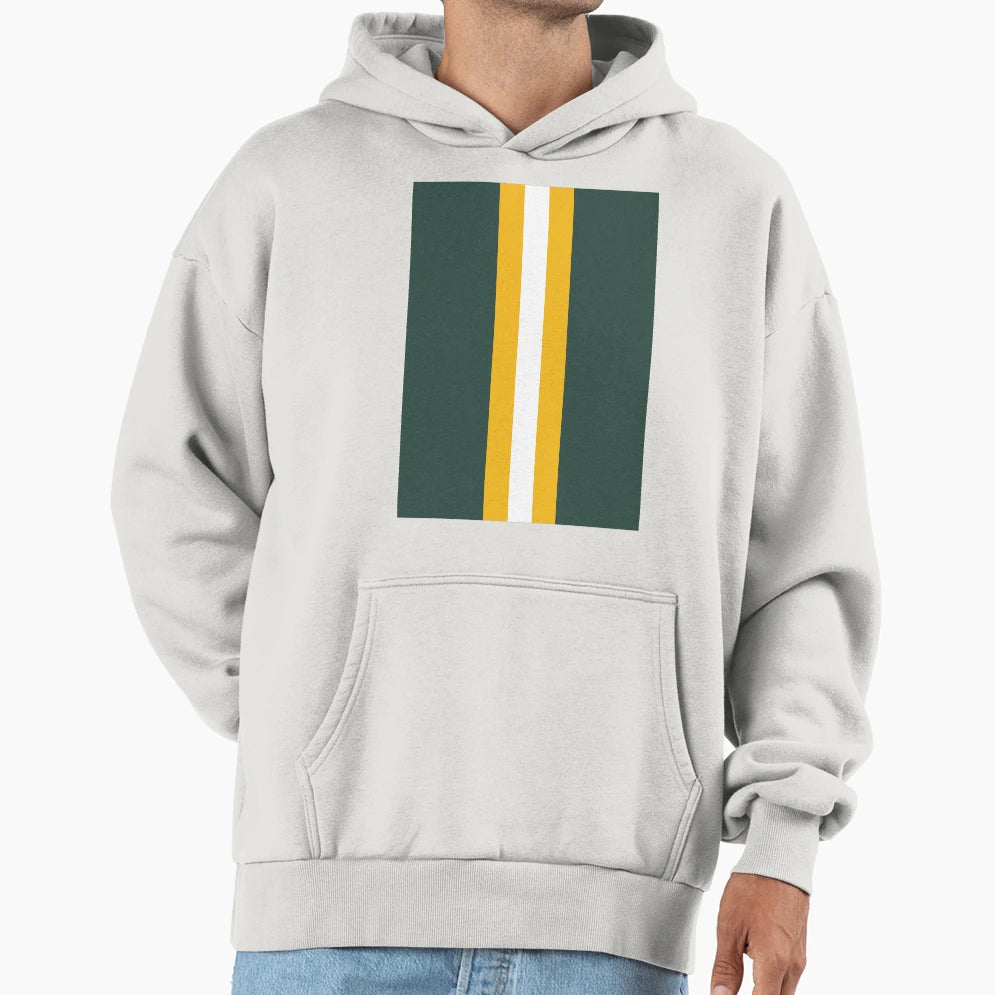 American Football Stripes Green Hoodie - Casual Everyday Wear for Adults - T-Shirt, Sweatshirt, Hoodie