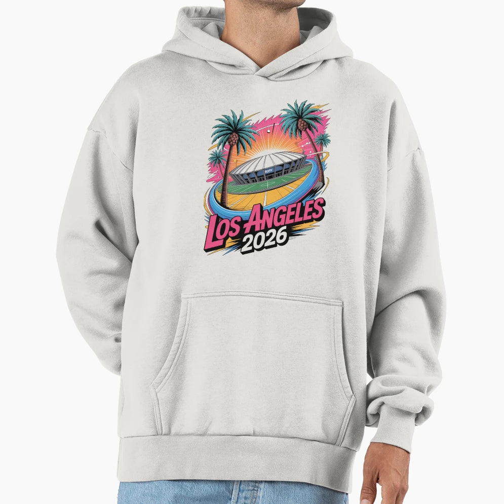 Los Angeles 2026 Palm Tree Sunset V17 T-Shirt - Streetwear Style Unisex - T-Shirt, Sweatshirt, Hoodie