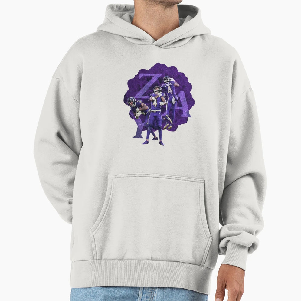 Zay Flowers Hoodie - Custom Art Print for Adults - T-Shirt, Sweatshirt, Hoodie