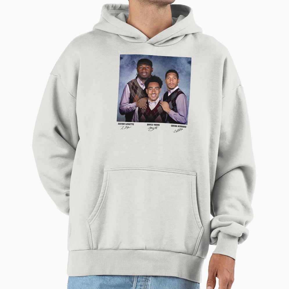 Bryce Young Xavier Legette Chuba Hubbard Hoodie - Custom Art Print Unisex - T-Shirt, Sweatshirt, Hoodie
