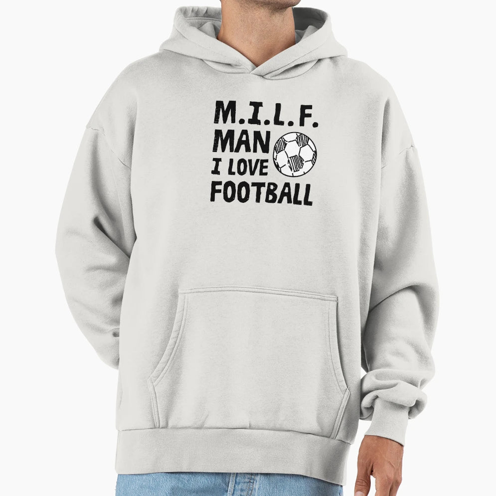 Milf I Love Football Hoodie - Custom Art Print for Adults - T-Shirt, Sweatshirt, Hoodie