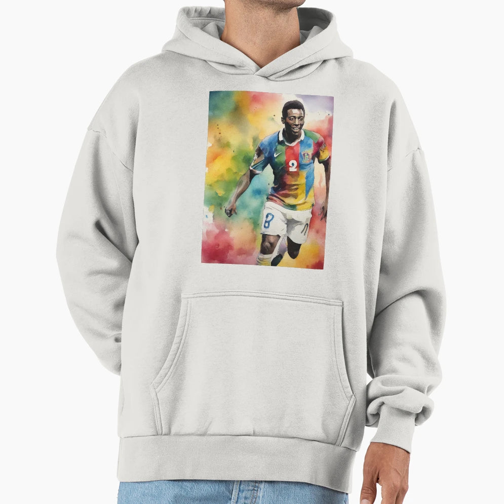 Soccer Pele Tribute Hoodie - Graphic Print Men Women - T-Shirt, Sweatshirt, Hoodie