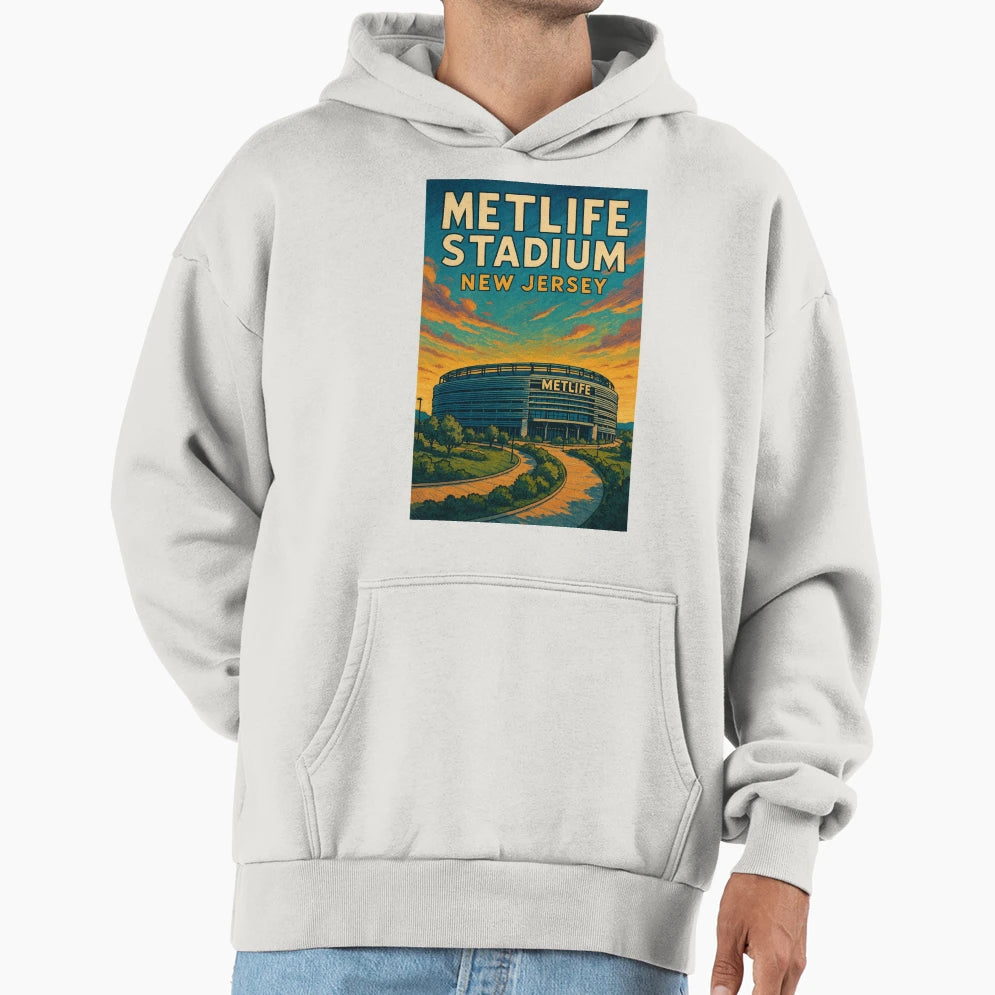 Metlife Stadium Approach Trail New Hoodie - Novelty Apparel for Adults - T-Shirt, Sweatshirt, Hoodie