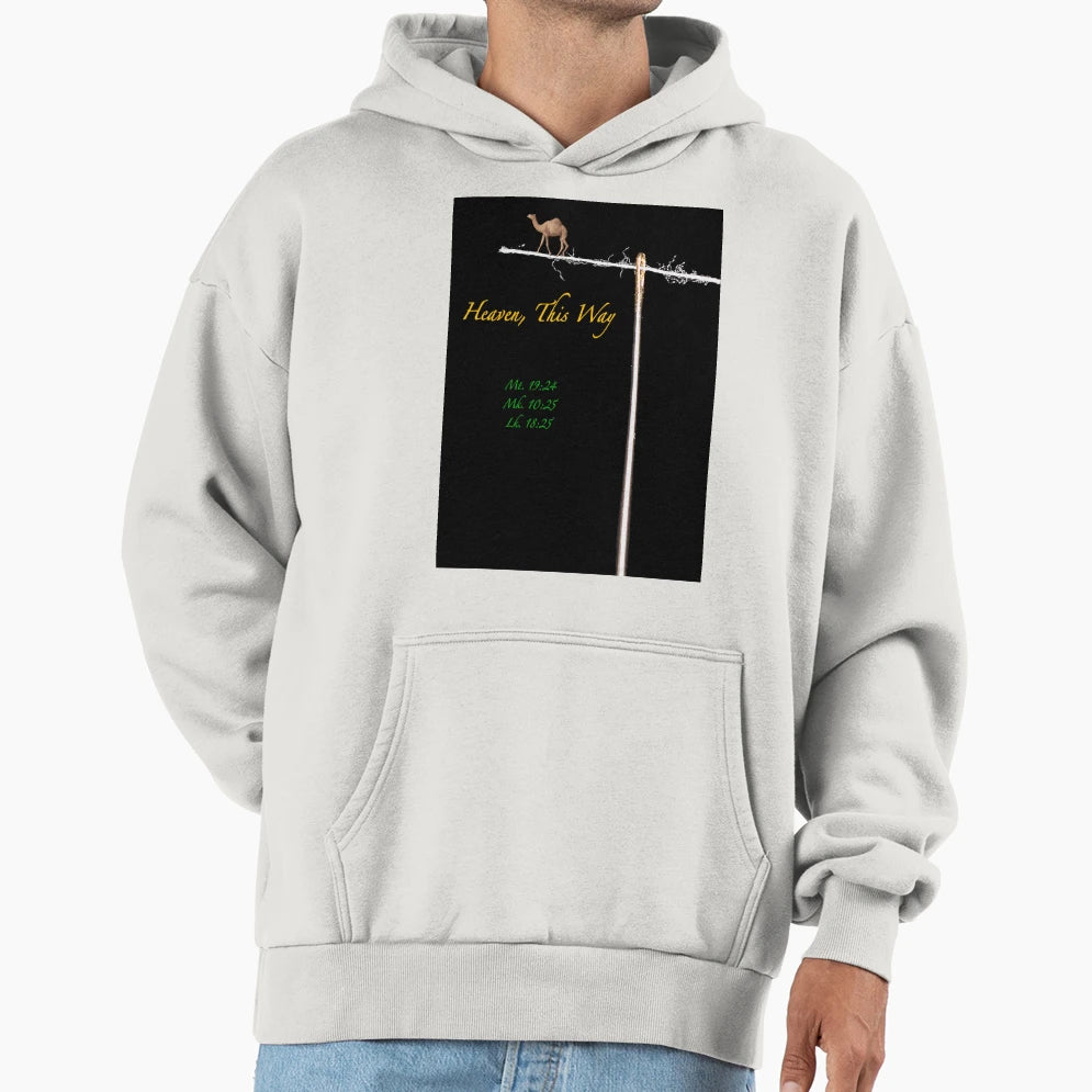 Jesus Camel Through Eye Needle Hoodie - Graphic Print Men Women - T-Shirt, Sweatshirt, Hoodie
