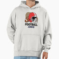 Football Junkie Unique Football Art Hoodie - Fun Novelty Design for Adults - T-Shirt, Sweatshirt, Hoodie
