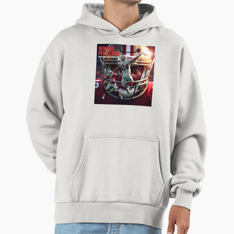 Demand Protection Super Bowl Lx Hoodie - Novelty Apparel Men Women - T-Shirt, Sweatshirt, Hoodie