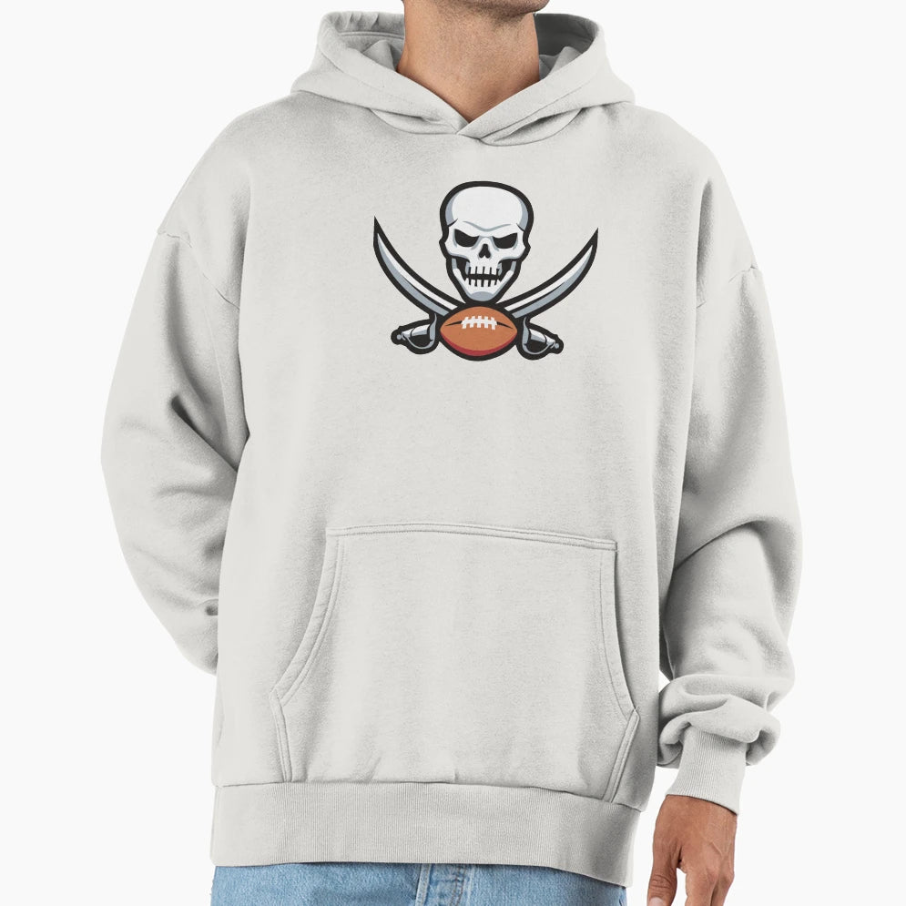 Football Skull Hoodie - Unique Graphic Men Women - T-Shirt, Sweatshirt, Hoodie