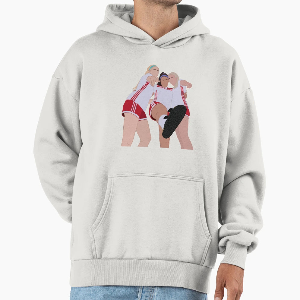 Soccer Friends Hoodie - Fun Novelty Design for Adults - T-Shirt, Sweatshirt, Hoodie