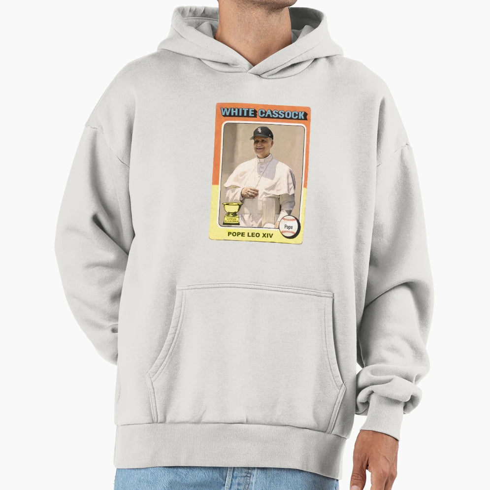 Pope Leo Xiv Baseball Card Hoodie - Custom Art Print Unisex - T-Shirt, Sweatshirt, Hoodie