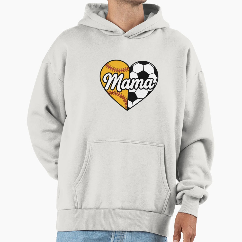 Baller Mama Proud Soccer Softball Player Hoodie - Streetwear Style Unisex - T-Shirt, Sweatshirt, Hoodie