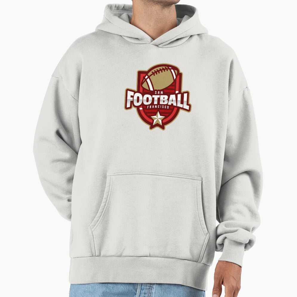 San Francisco Football Hoodie - Graphic Print for Adults - T-Shirt, Sweatshirt, Hoodie