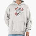 Baseball Nana Bow Checkerboard Heart Hoodie - Trendy Graphic Unisex - T-Shirt, Sweatshirt, Hoodie