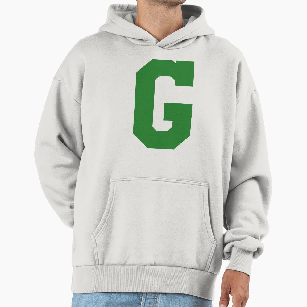 Alphabet Green G Sports Letter G Hoodie - Trendy Graphic Unisex - T-Shirt, Sweatshirt, Hoodie