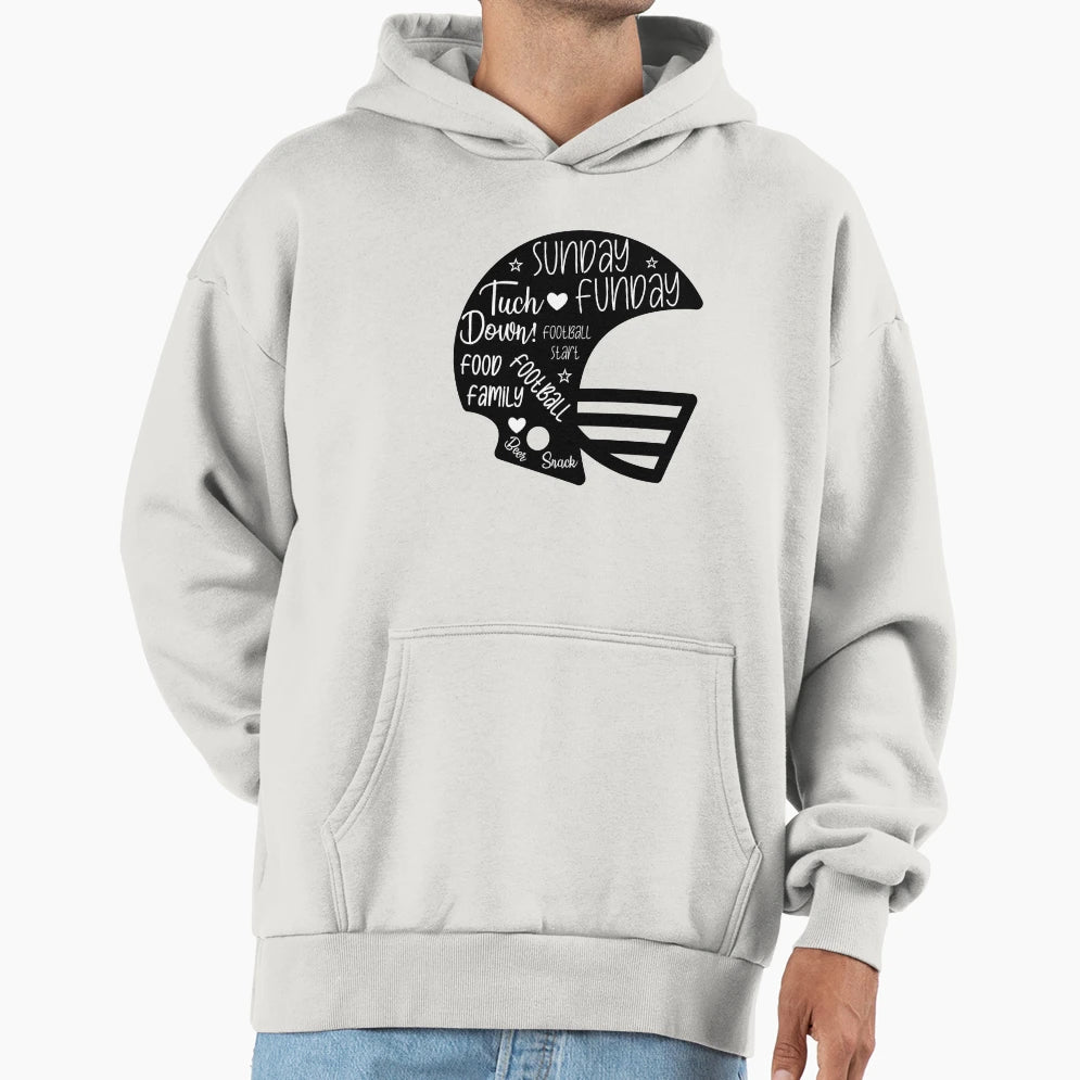Sunday Funday Super Bowl Hoodie - Aesthetic Graphic Men Women - T-Shirt, Sweatshirt, Hoodie