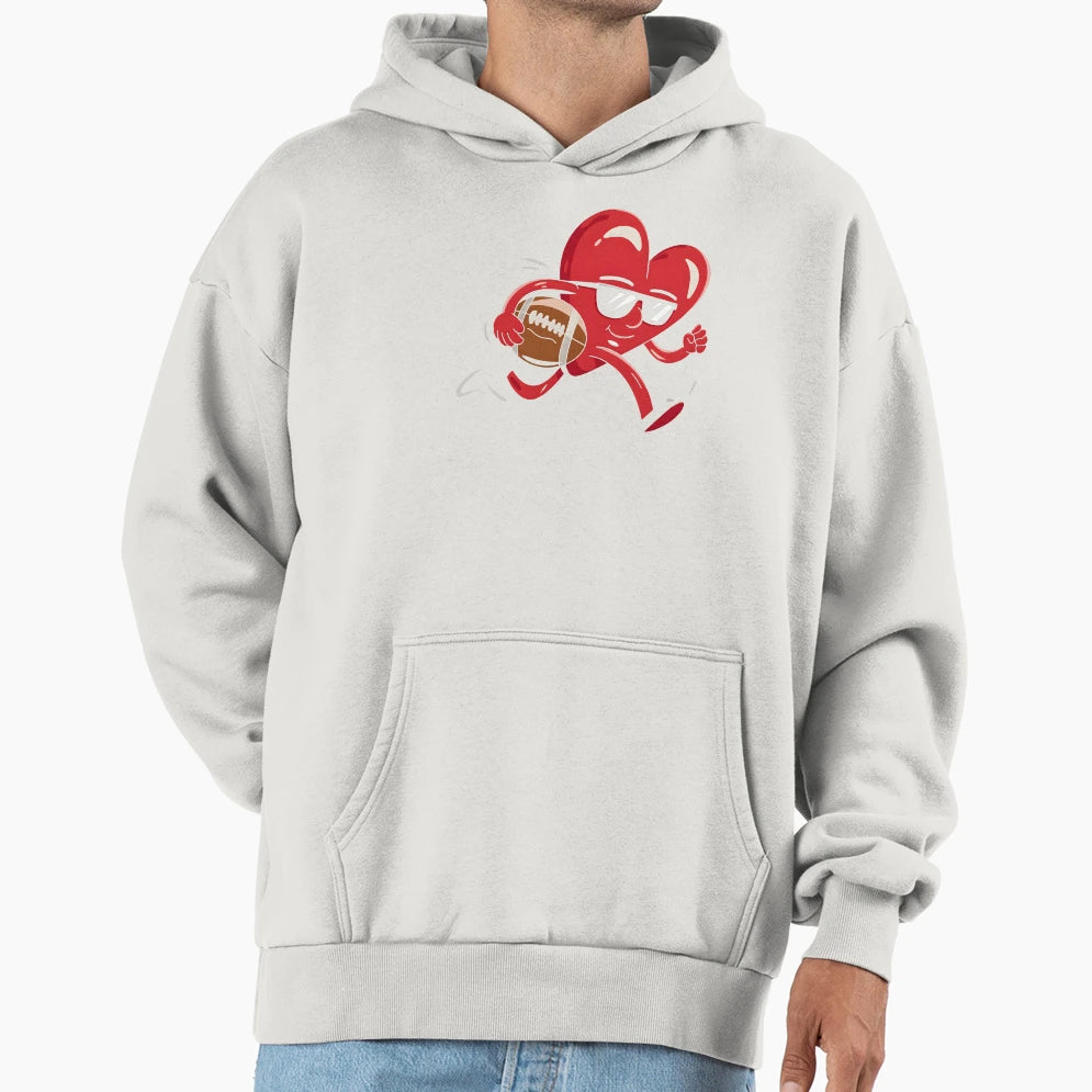 Football Heart Love Game T-Shirt - Novelty Apparel Unisex - T-Shirt, Sweatshirt, Hoodie