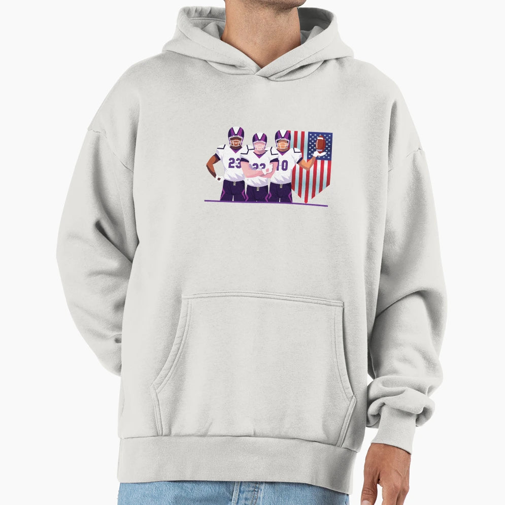 American Football Hoodie - Minimalist Print Unisex - T-Shirt, Sweatshirt, Hoodie