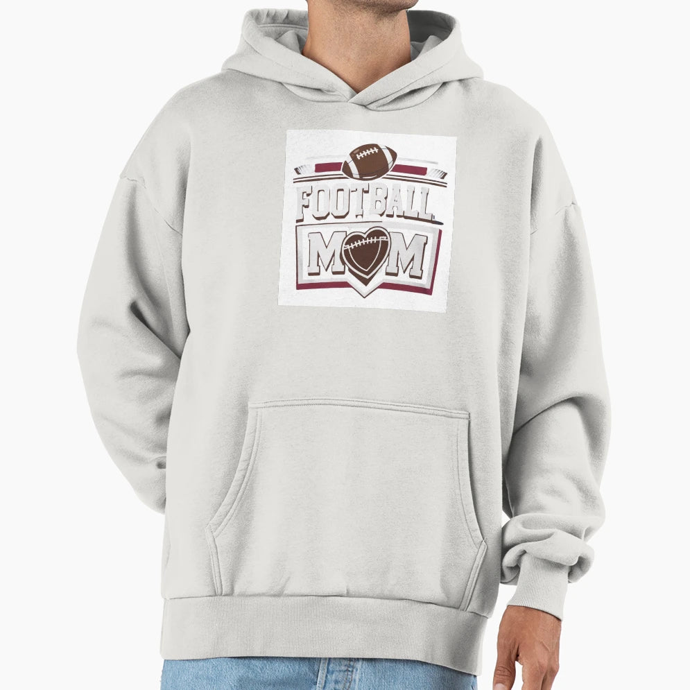 Football Mom Hoodie - Aesthetic Graphic Men Women - T-Shirt, Sweatshirt, Hoodie