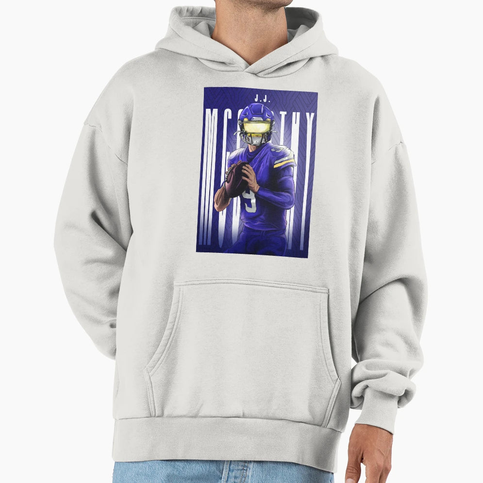Minnesota Vikings Qb Jj Mccarthy Hoodie - Streetwear Style Men Women - T-Shirt, Sweatshirt, Hoodie