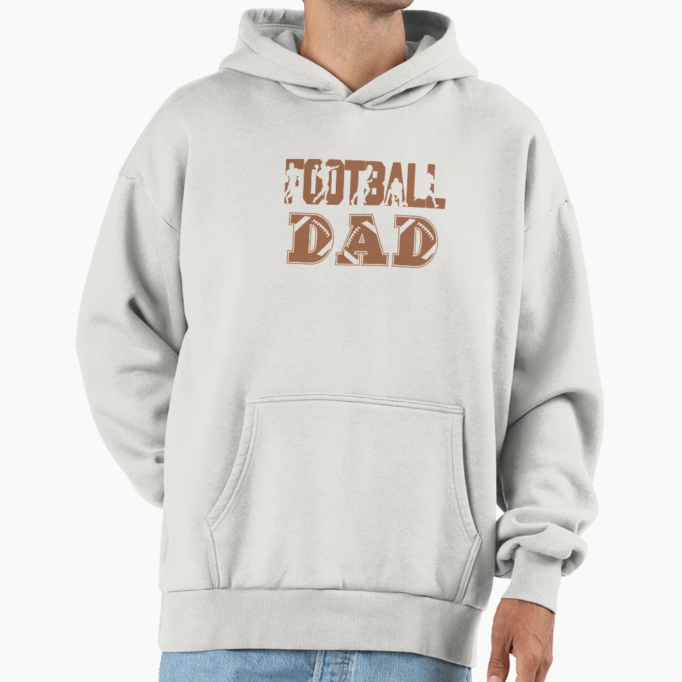 Football Dad Hoodie - Minimalist Print Unisex - T-Shirt, Sweatshirt, Hoodie