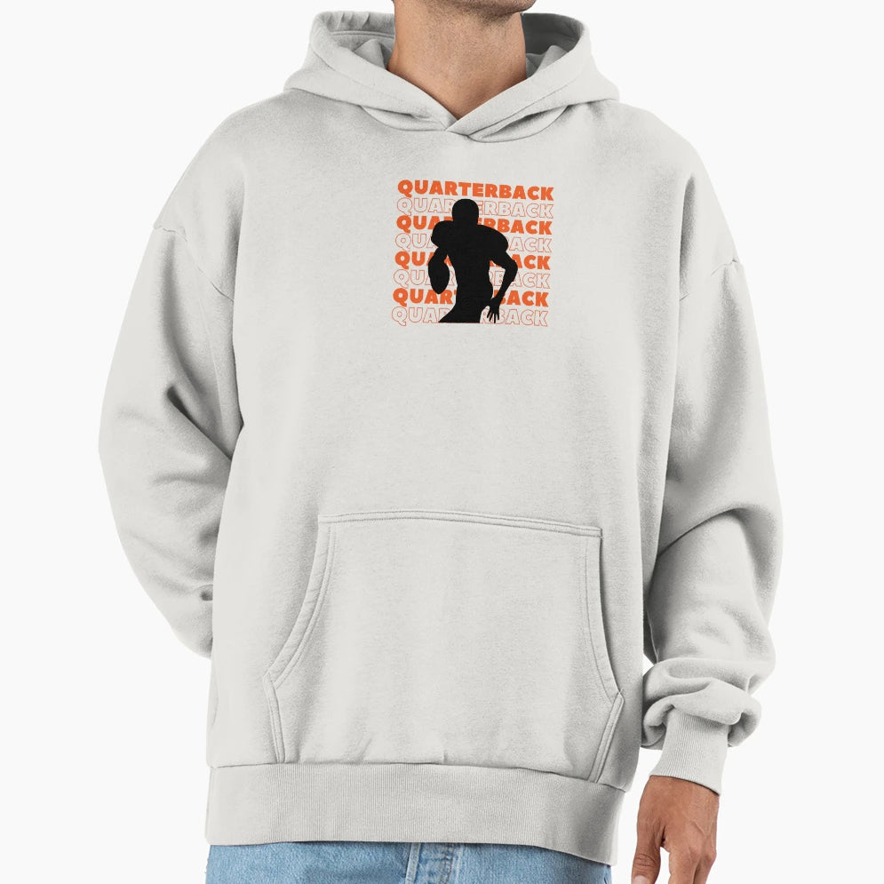 Quarterback Player Hoodie - Custom Art Print for Adults - T-Shirt, Sweatshirt, Hoodie