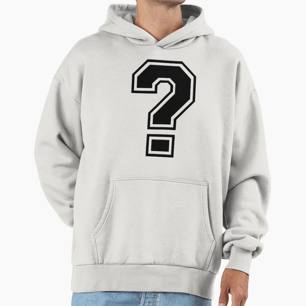 Question Mark Hoodie - Minimalist Print for Adults - T-Shirt, Sweatshirt, Hoodie