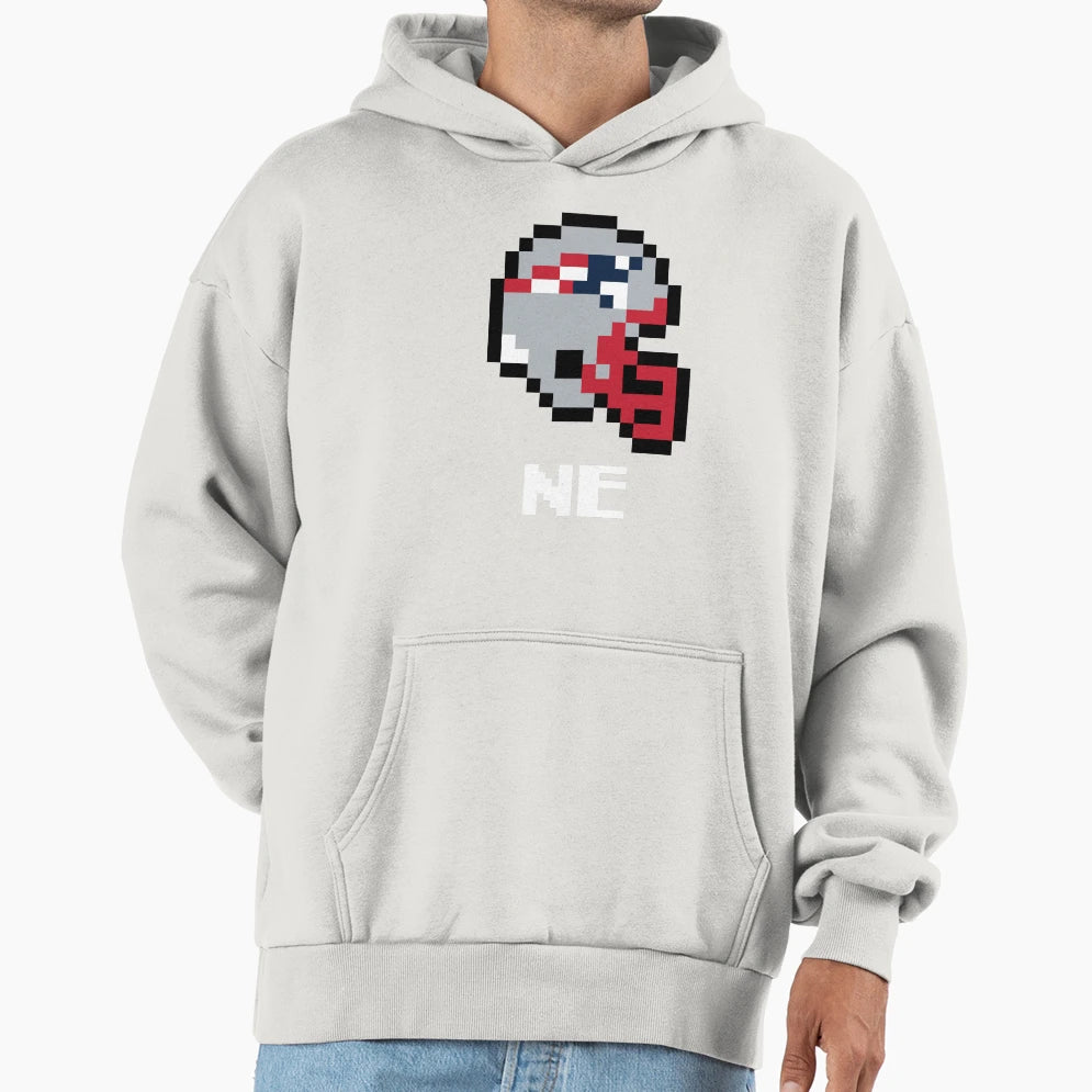 New England Tecmo Super Bowl Football Hoodie - Novelty Apparel for Adults - T-Shirt, Sweatshirt, Hoodie
