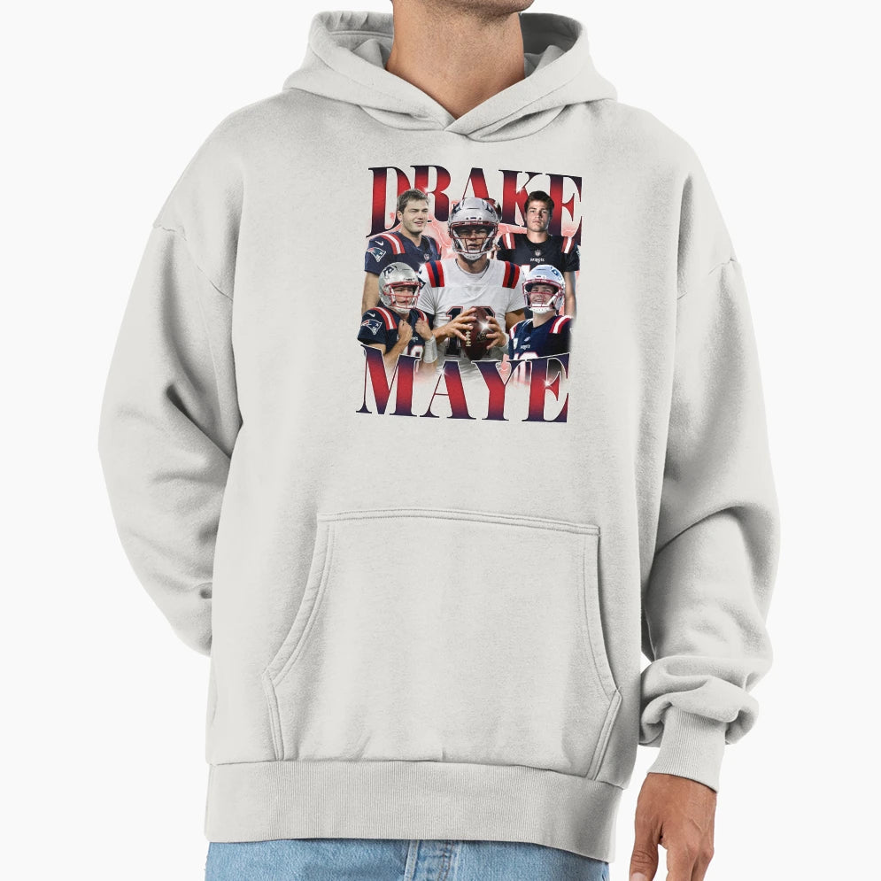 Drake Maye 10 New England Football Hoodie - Unique Graphic for Adults - T-Shirt, Sweatshirt, Hoodie