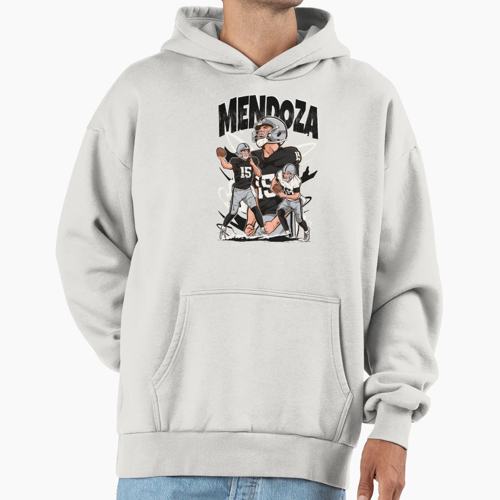 Fernando Mendoza Las Vegas Cartoon Hoodie - Casual Everyday Wear for Adults - T-Shirt, Sweatshirt, Hoodie