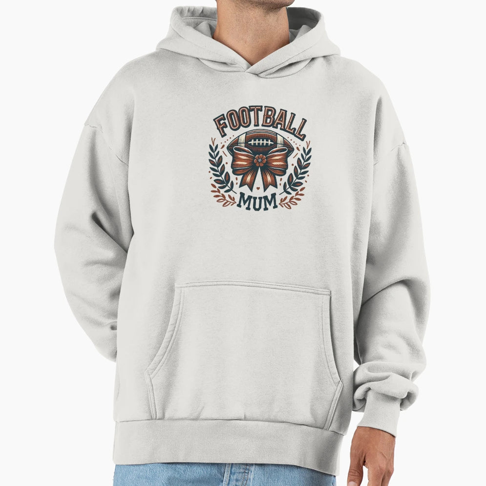 Football Mom Flowers Hoodie - Casual Everyday Wear Unisex - T-Shirt, Sweatshirt, Hoodie