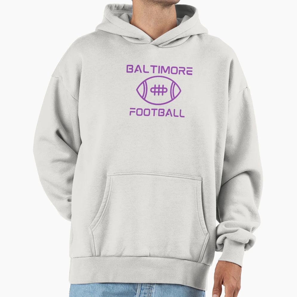 Baltimore Football 4 Hoodie - Streetwear Style Men Women - T-Shirt, Sweatshirt, Hoodie