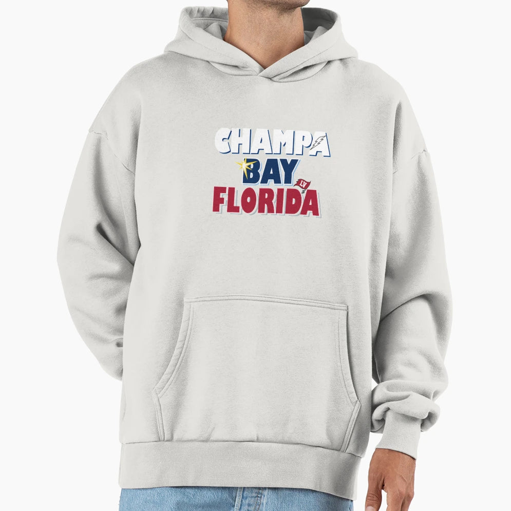 Champa Bay Florida Hoodie - Fun Novelty Design Men Women - T-Shirt, Sweatshirt, Hoodie